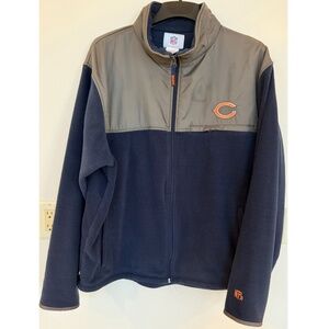✅Men’s NFL Chicago Bears Full Zip Fleece Jacket Size XL VGUC